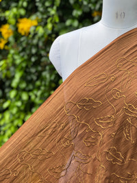 Embroidered 40gm Banarasi Chanderi Fabrics