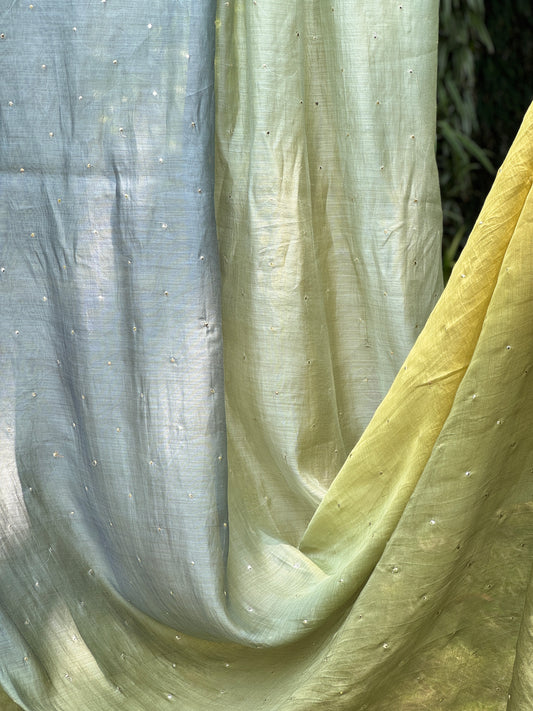 Embroidered 4D Banarasi Silk Chanderi Fabrics