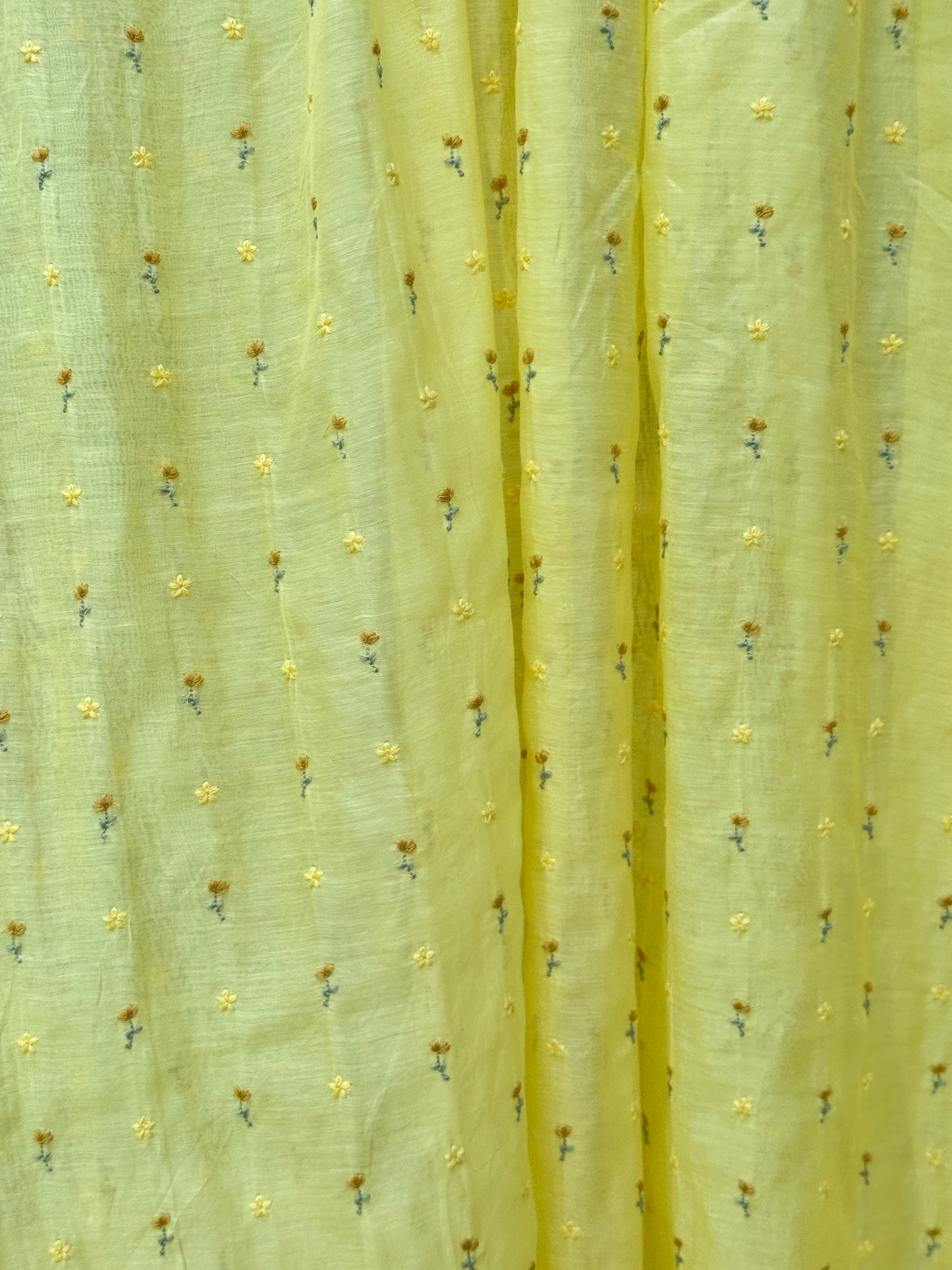 Embroidered 40 gm Banarasi Chanderi Fabric