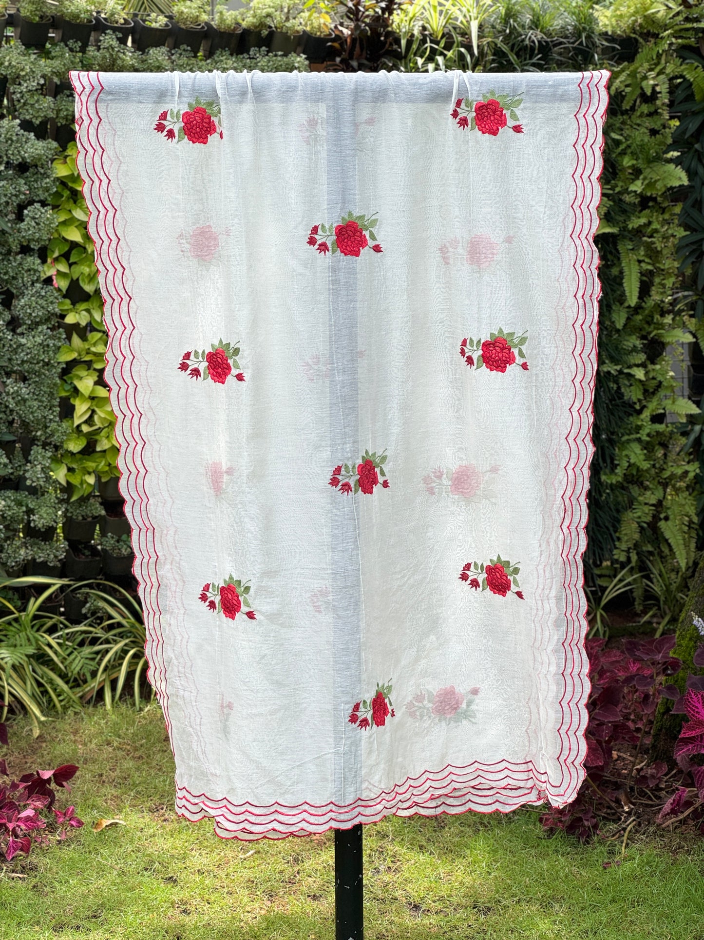 Embroidered Chanderi Dupatta