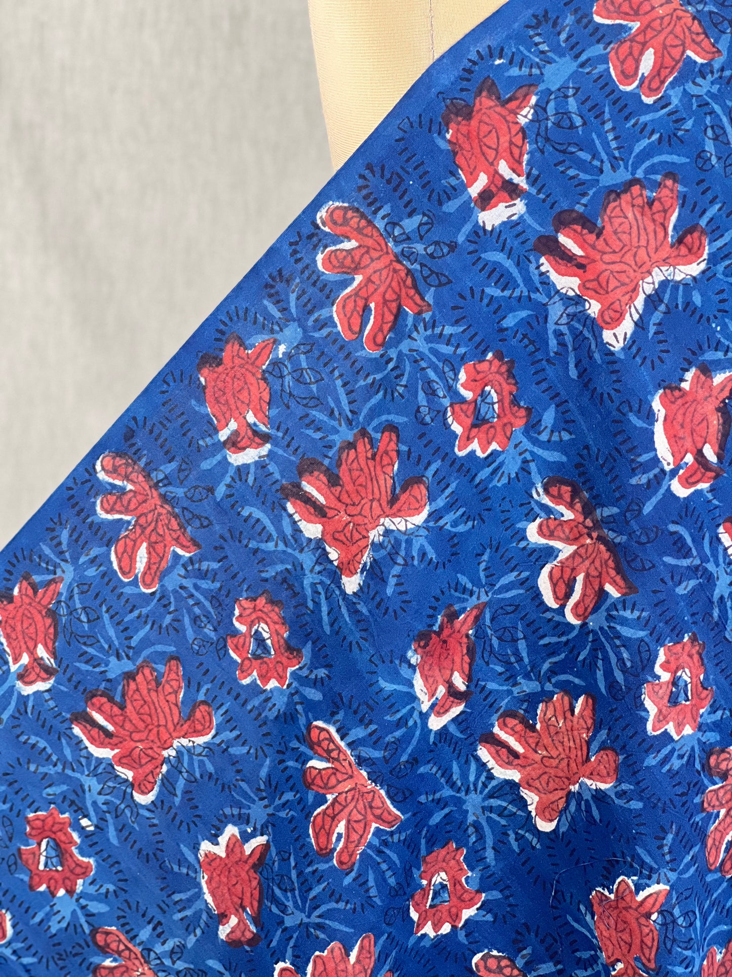 Bagru Hand-Printed Cambric Cotton Fabrics