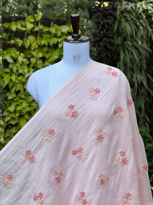 Embroidered 40gm Banarasi Chanderi Fabrics