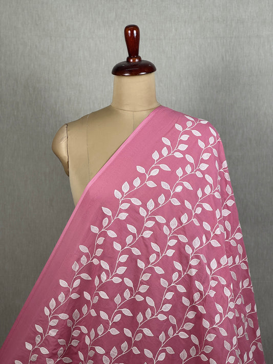 Embroidered Rubia Cotton Fabric