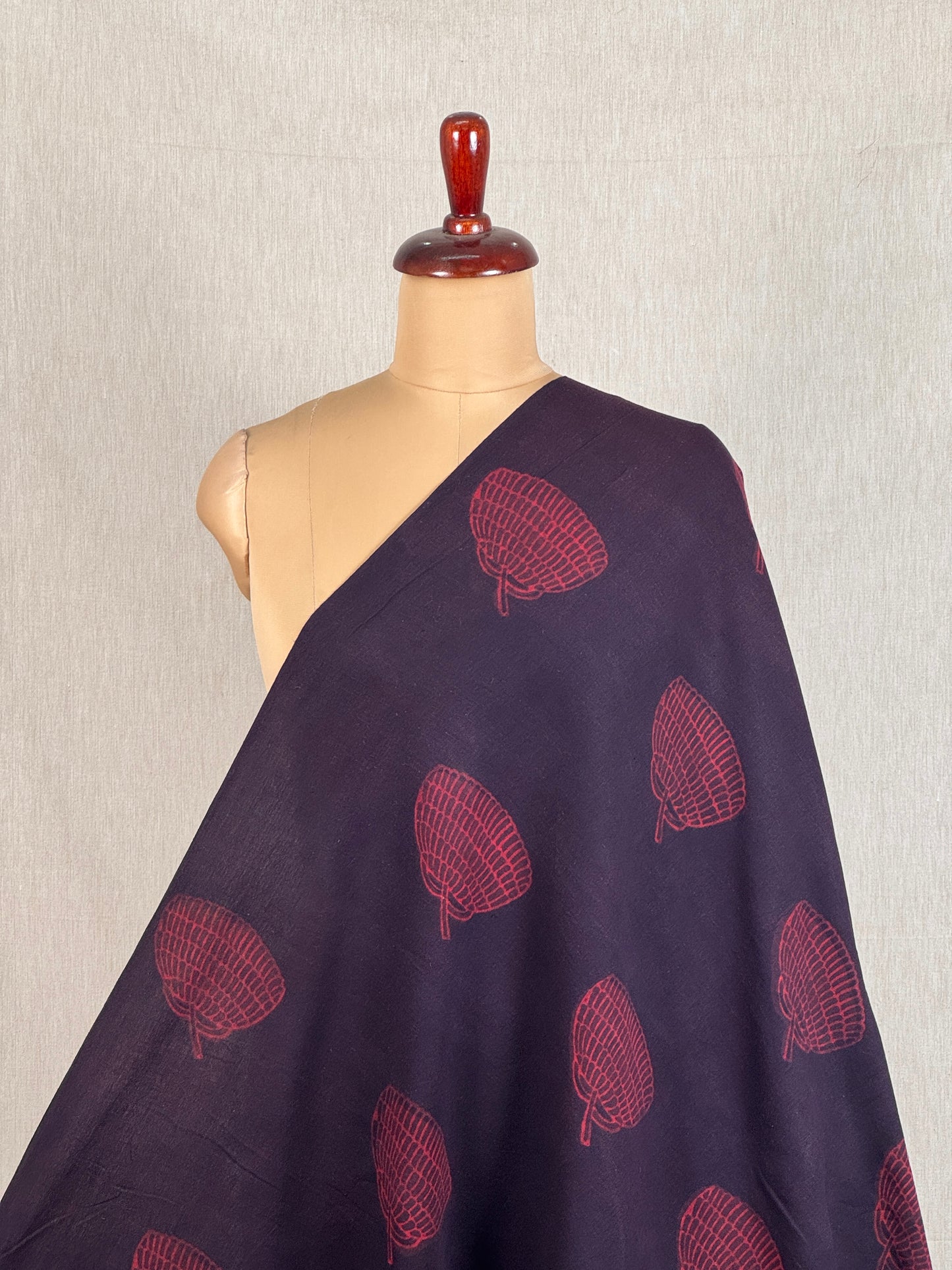 Block Printed On Handloom Khadi Fabric