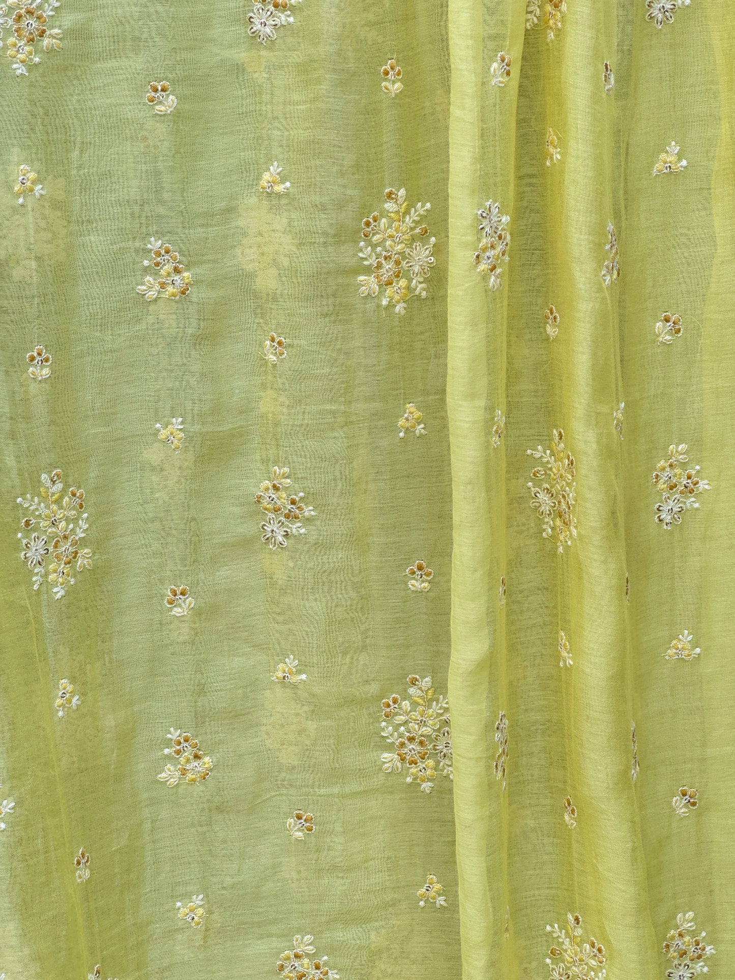 Embroidered 40 gm Banarasi Chanderi Fabric