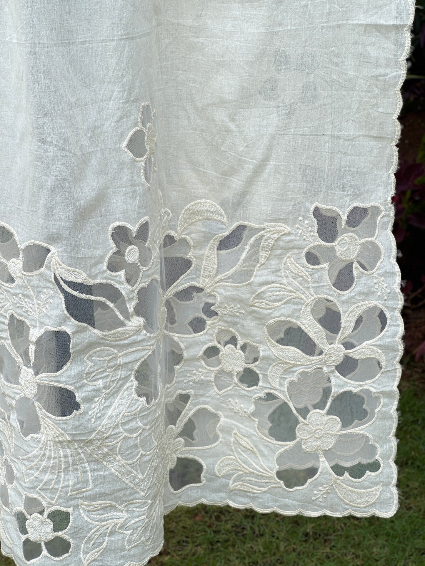 Applique Embroidered Cotton Dupatta