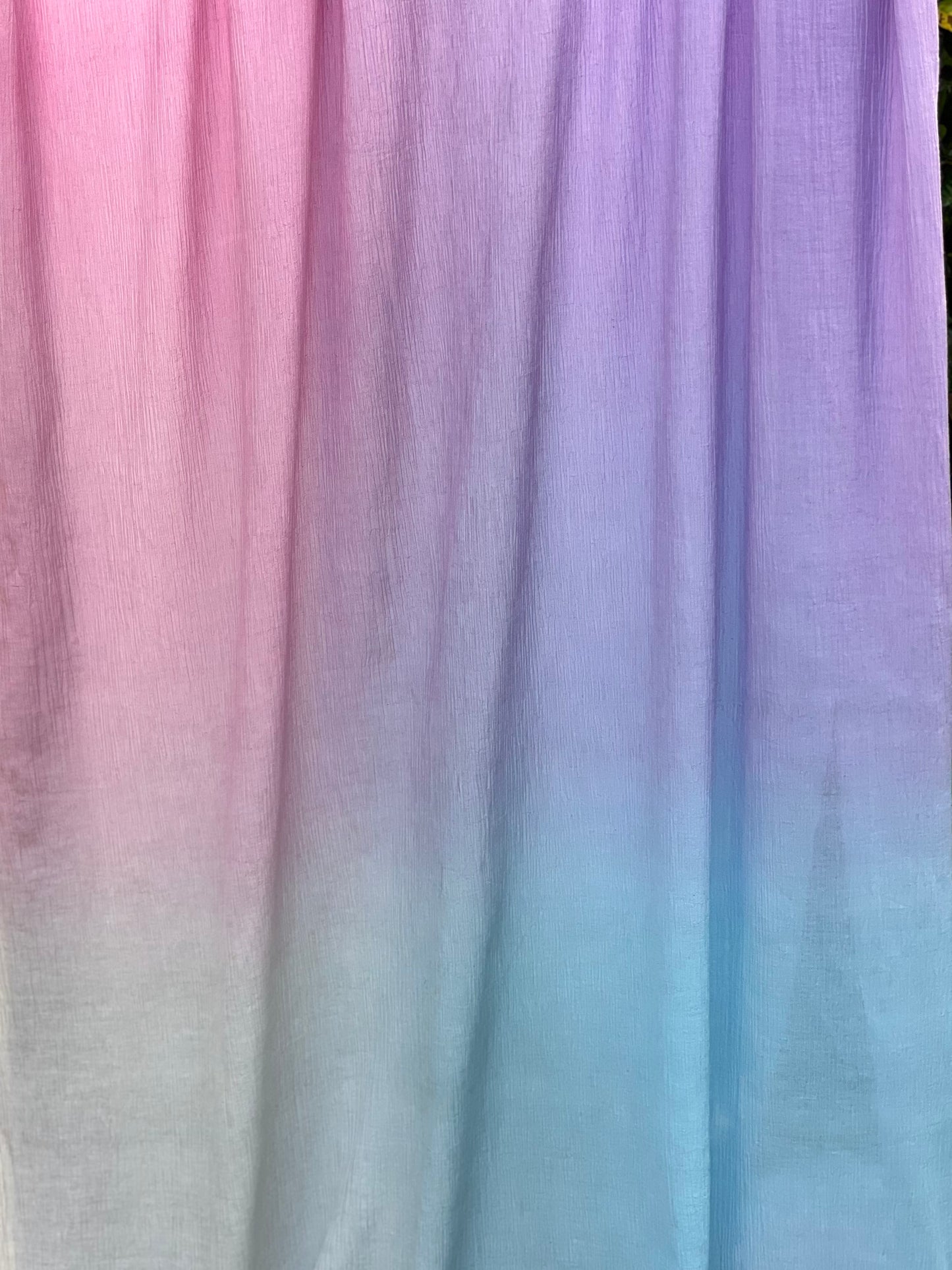 Ombré dyed 4D Crush Cotton Fabric