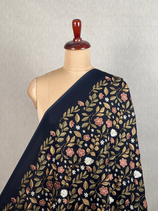 Embroidered Rubia Cotton Fabric