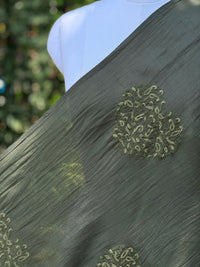 Embroidered 40 gm Banarasi Chanderi Fabric