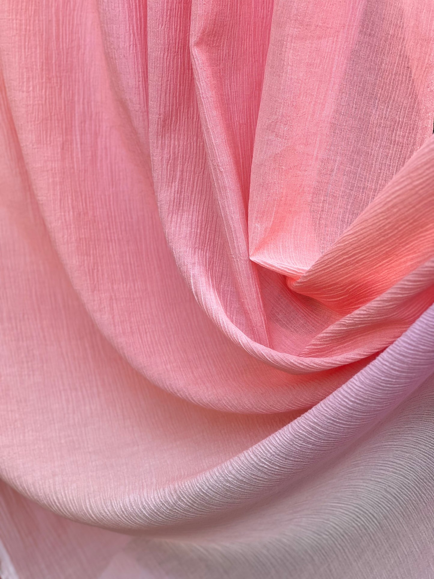 Ombré dyed 4D Crush Cotton Fabric