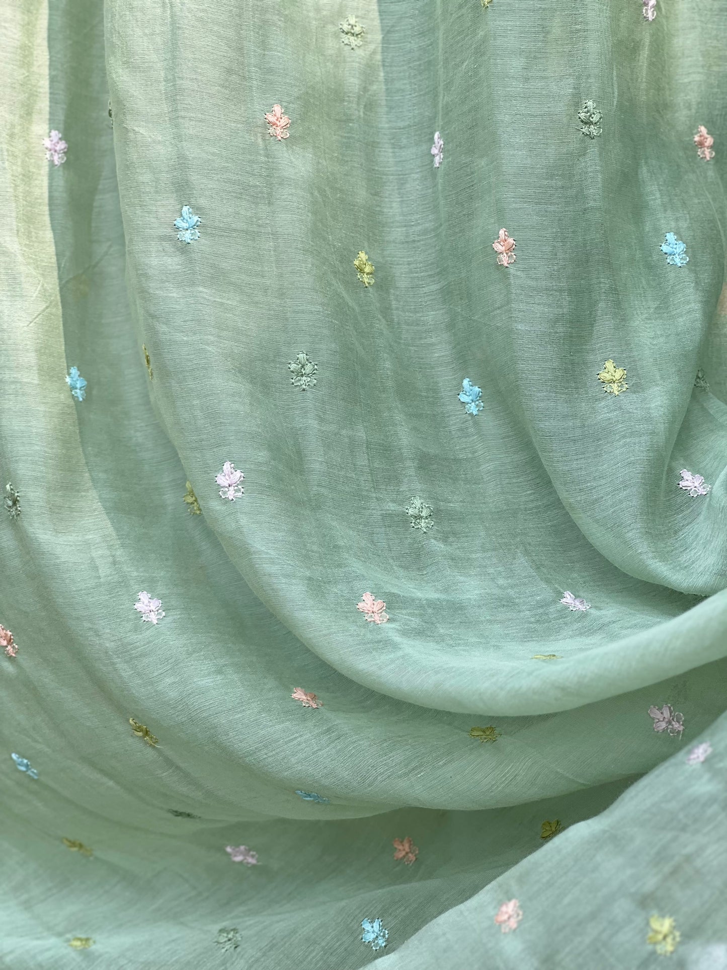 Embroidered 40gm Banarasi Chanderi Fabrics