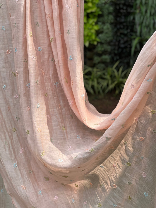 Embroidered 40gm Banarasi Chanderi Fabrics