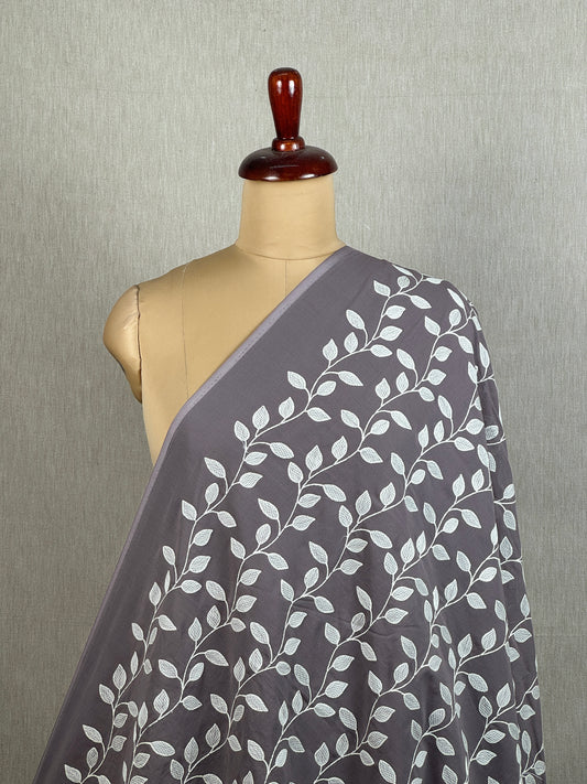 Embroidered Rubia Cotton Fabric
