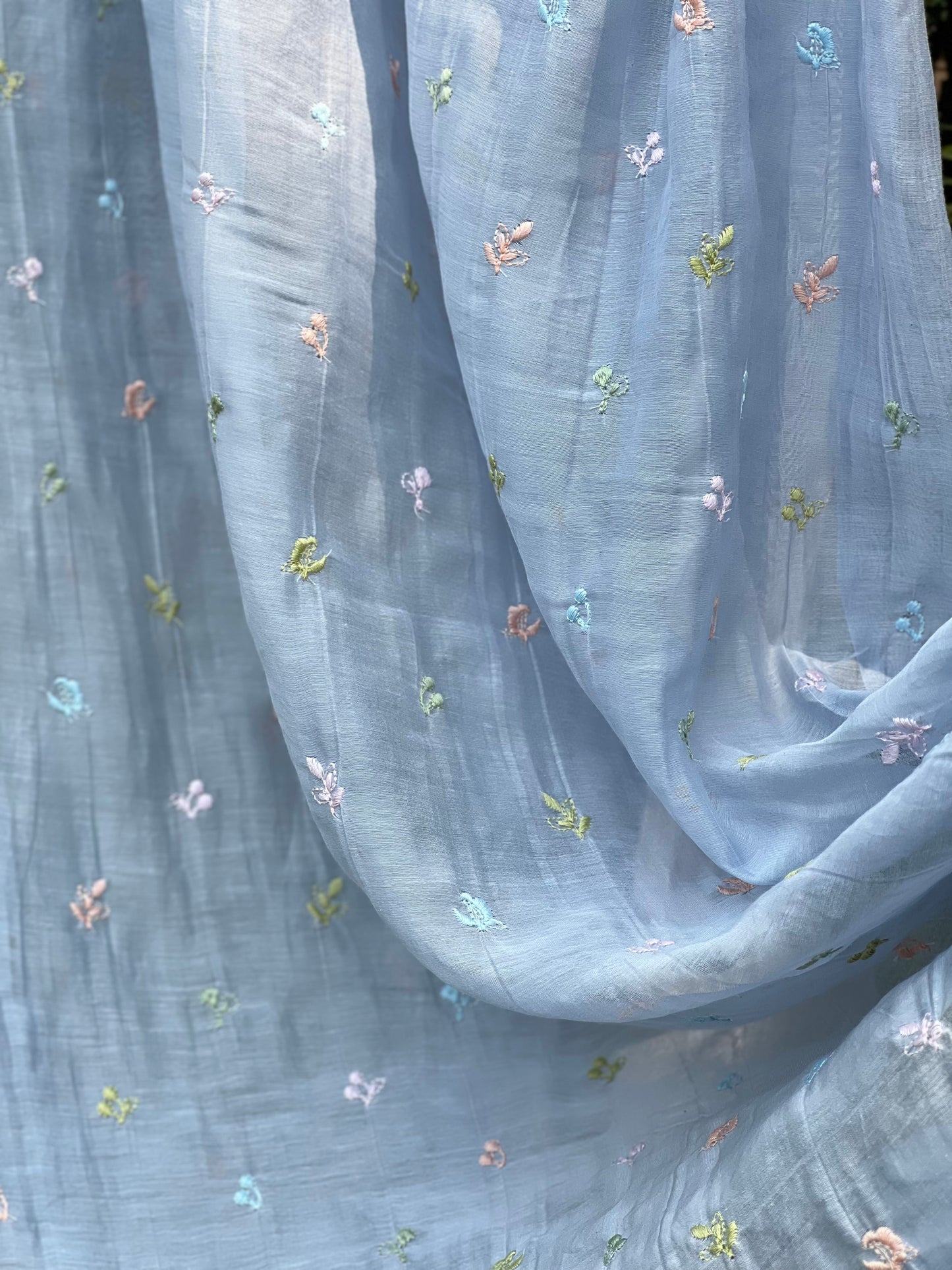 Embroidered 40gm Banarasi Chanderi Fabrics