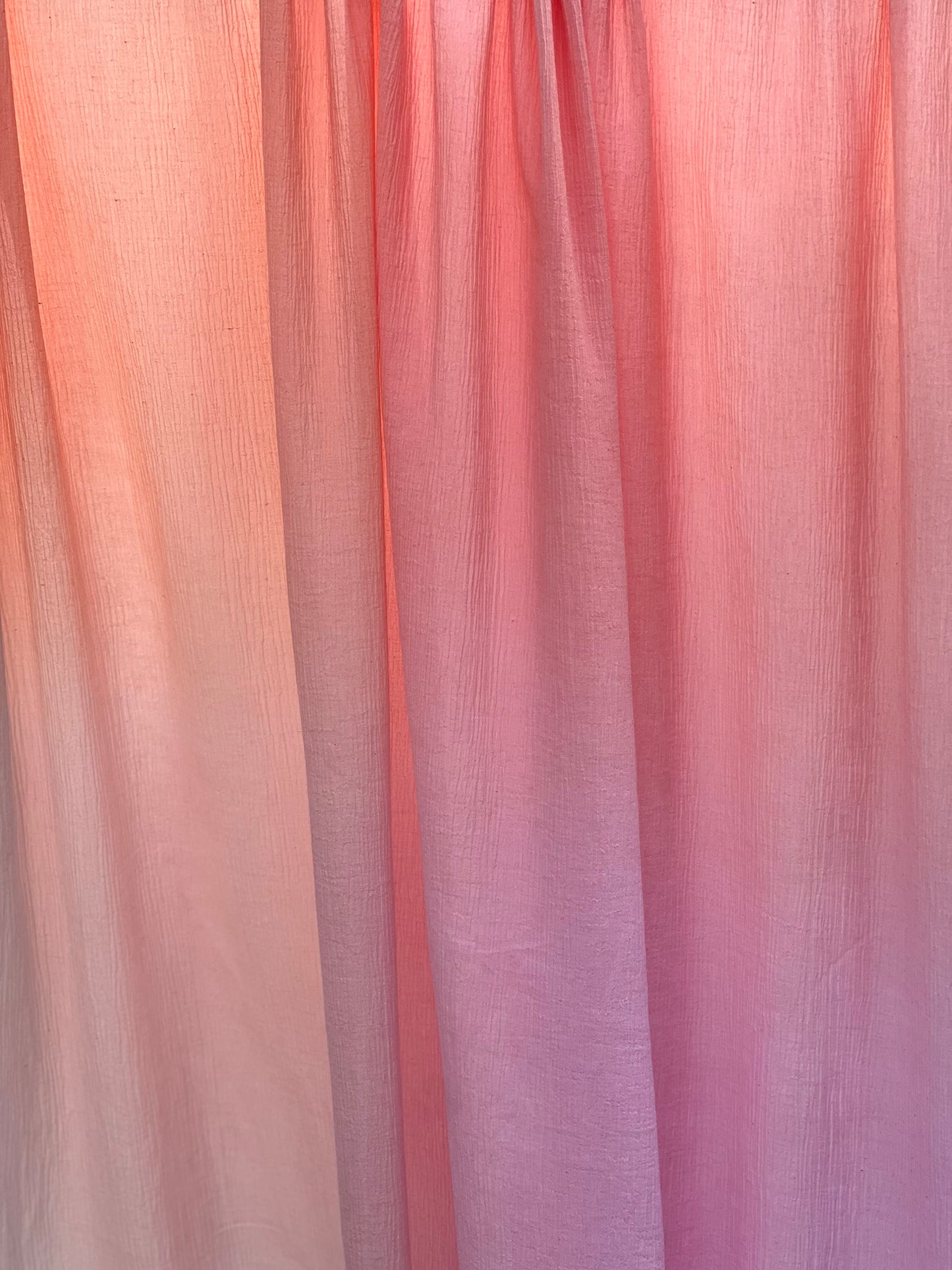 Ombré dyed 4D Crush Cotton Fabric