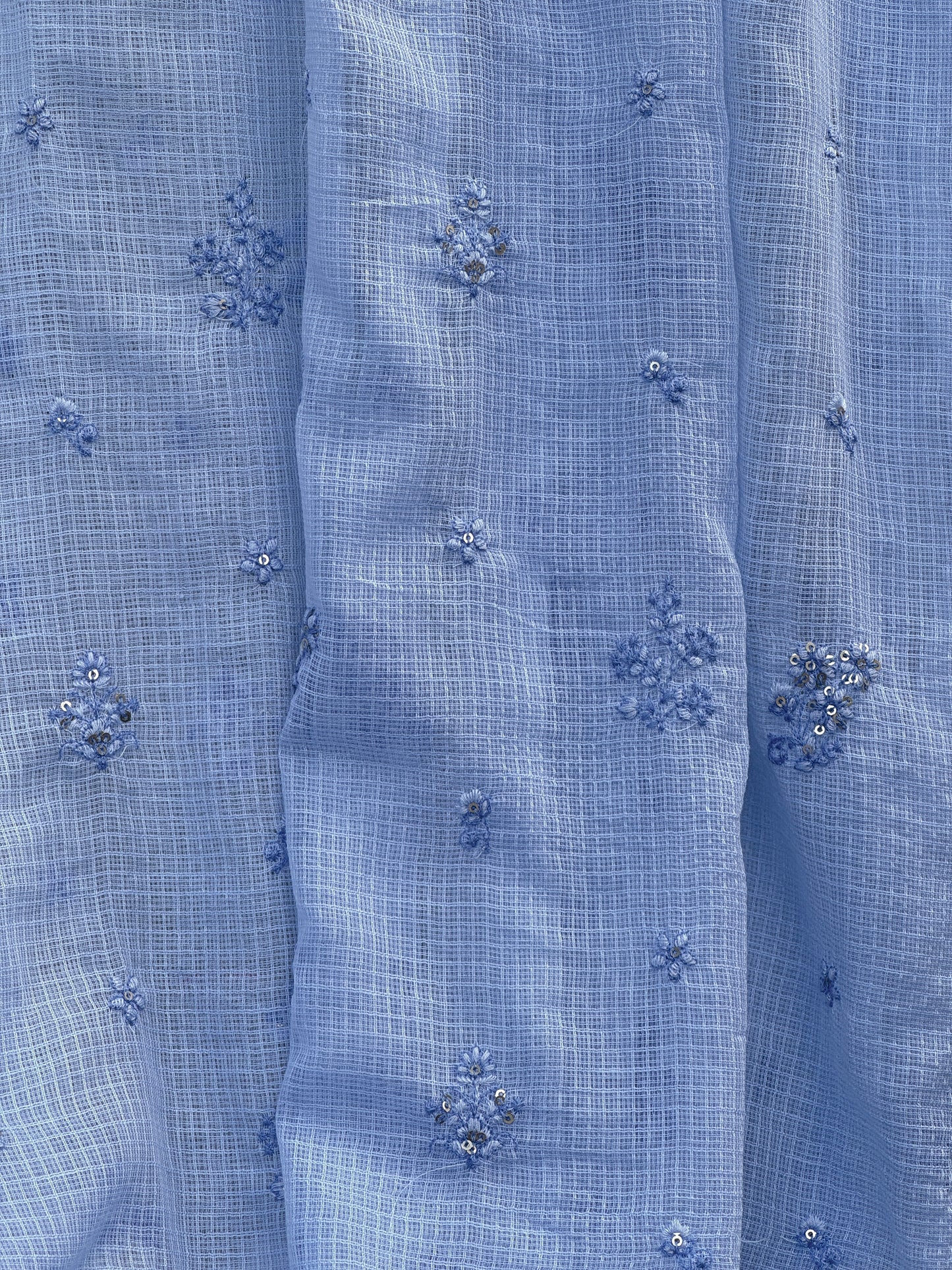 Embroidered Kota Fabric