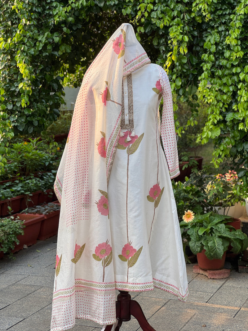 Block Printed Chanderi Salwar Suits