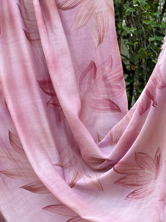 Hand Painted 40 gm Banarasi Chanderi Fabric