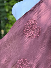 Embroidered 40 gm Banarasi Chanderi Fabric