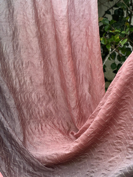 4D Banarasi Silk Chanderi With Zari Gota Work