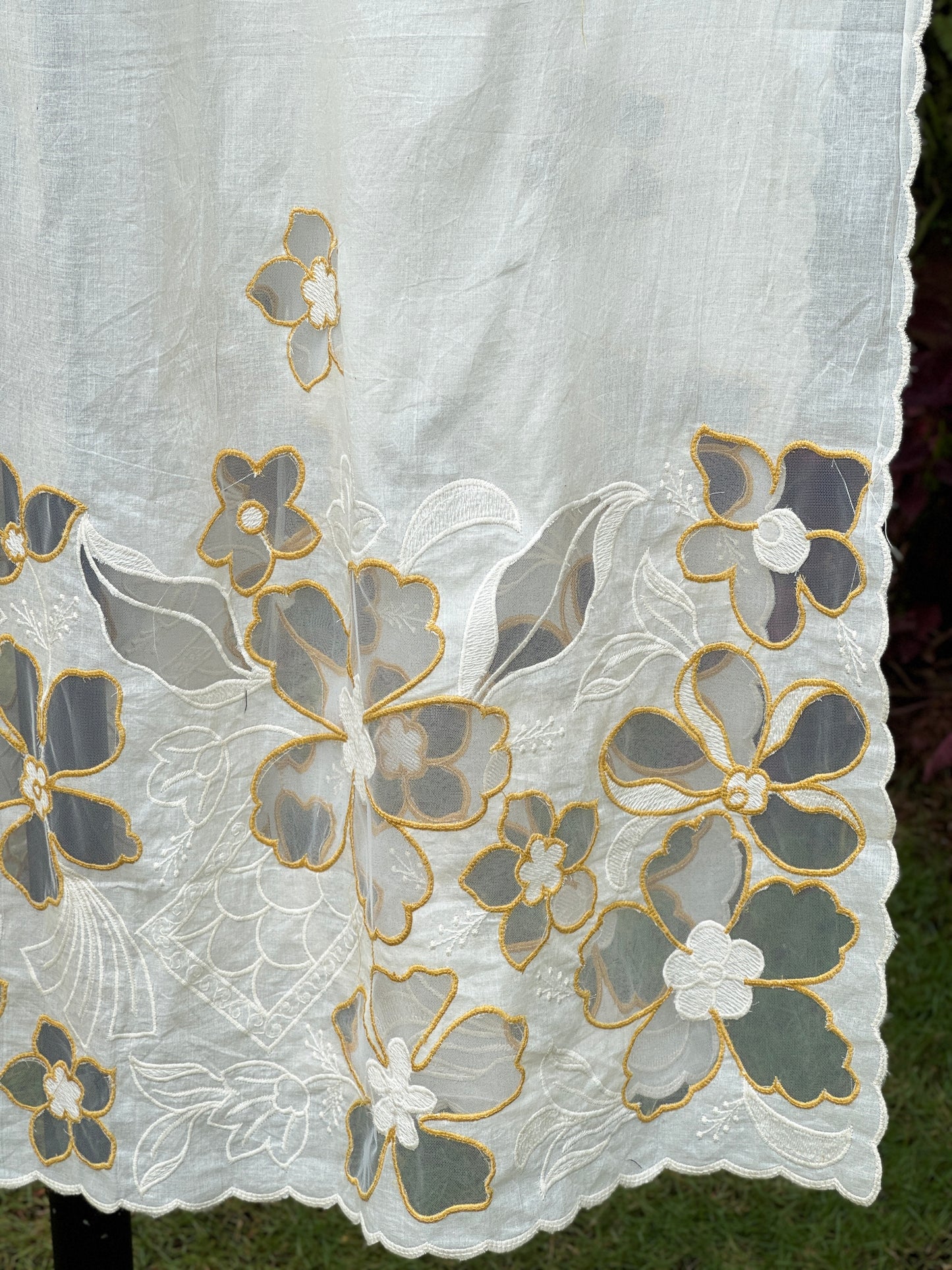 Applique Embroidered Cotton Dupatta