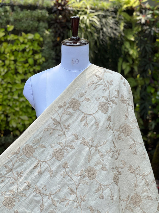 Embroidered Flax Linen Fabrics