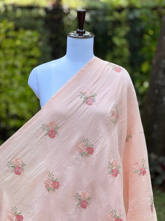 Embroidered 40gm Banarasi Chanderi Fabrics