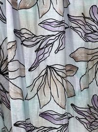 Hand Painted Embroidered 40 gm Banarasi Chanderi Fabric