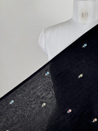 Pearl Embroidered 40gm Banarasi Chanderi Fabrics