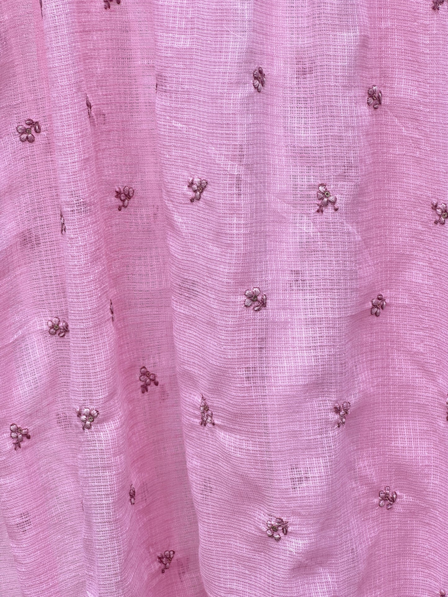 Embroidered Kota Fabric