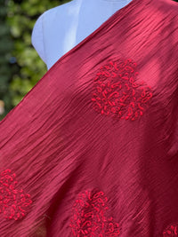 Embroidered 40 gm Banarasi Chanderi Fabric