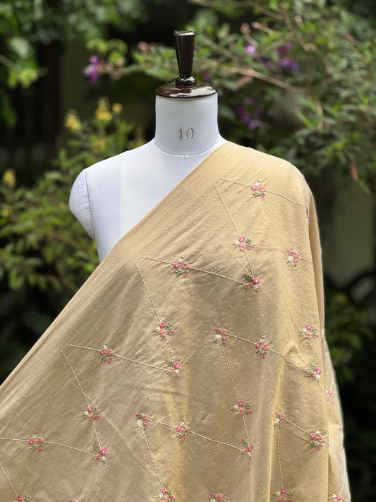 Embroidered Cotton Tissue Fabrics