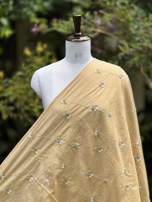 Embroidered Cotton Tissue Fabrics