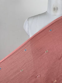 Pearl Embroidered 40gm Banarasi Chanderi Fabrics