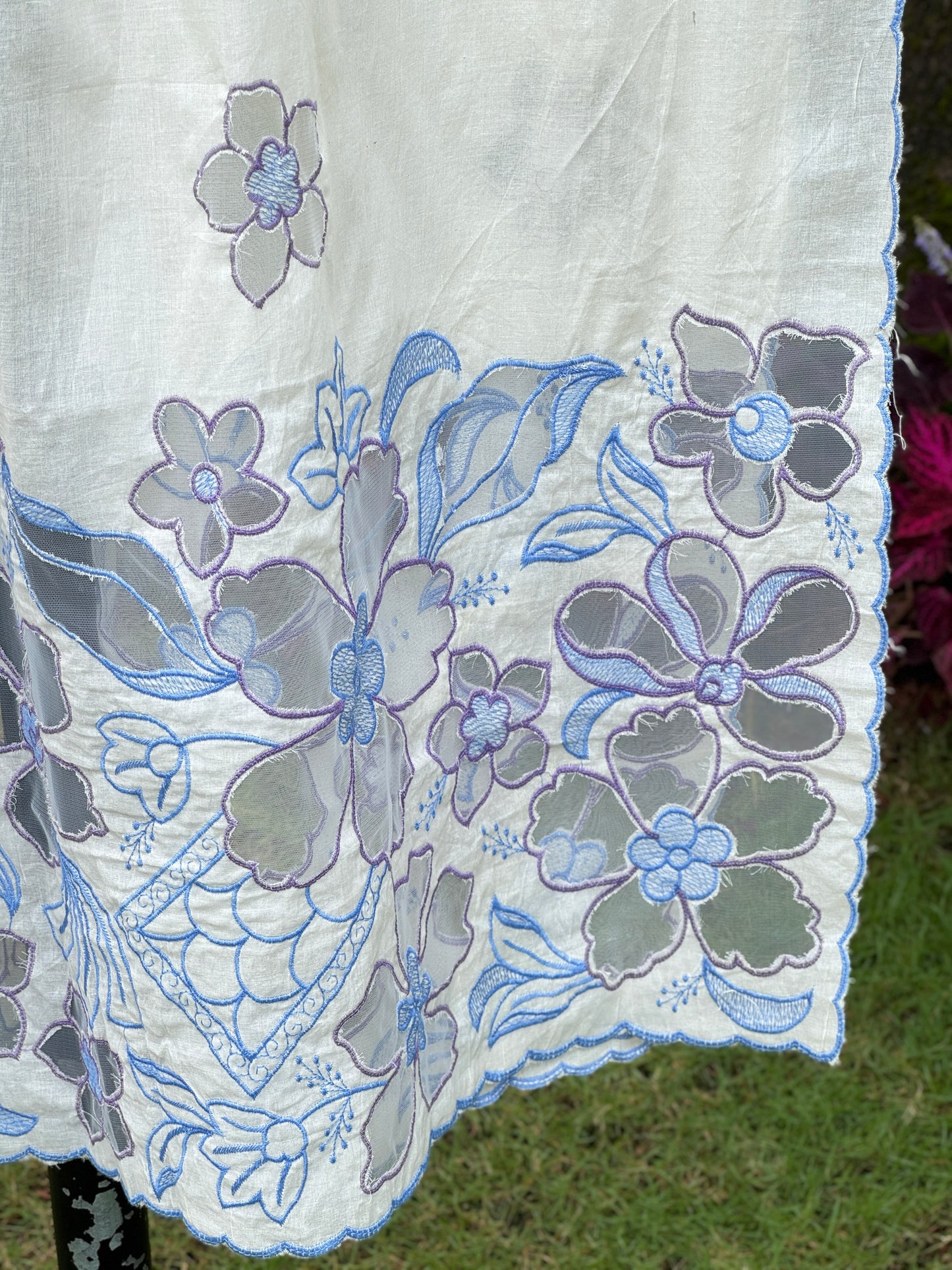 Applique Embroidered Cotton Dupatta