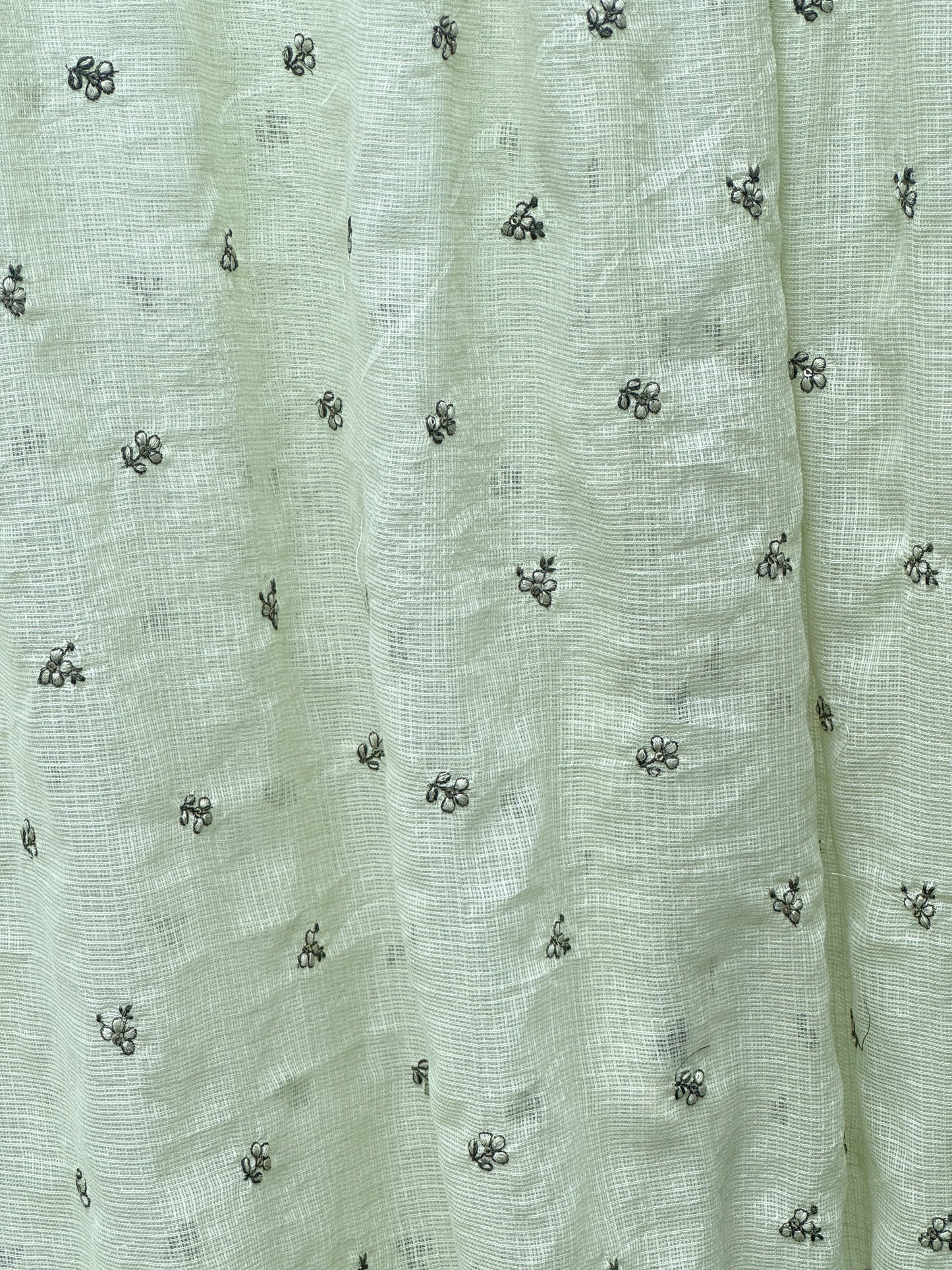 Embroidered Kota Fabric