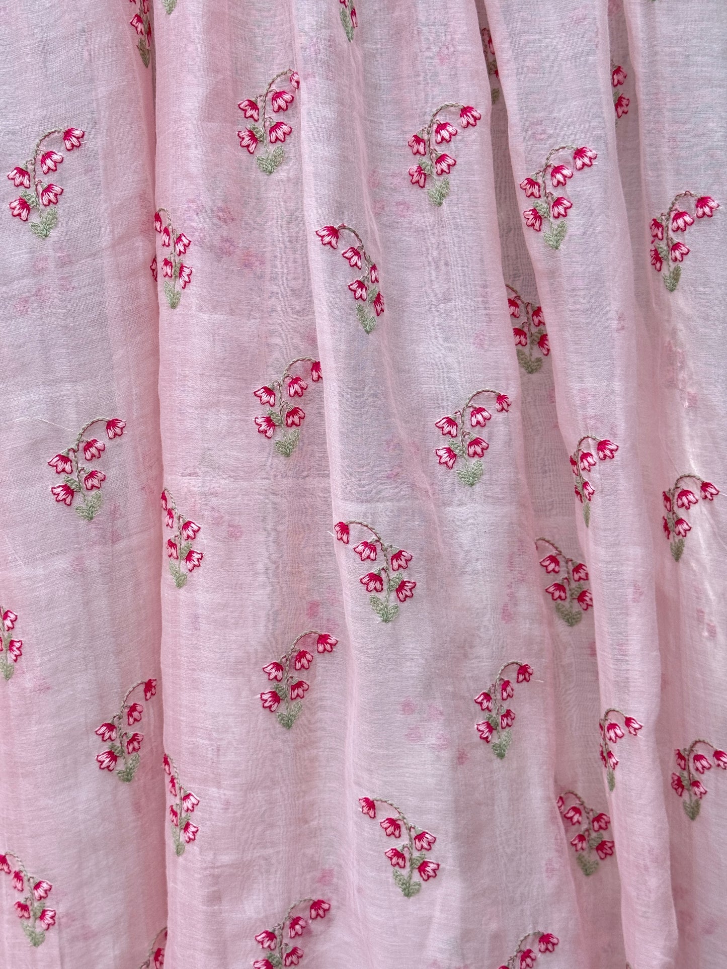 Embroidered 40 gm Banarasi Chanderi Fabric