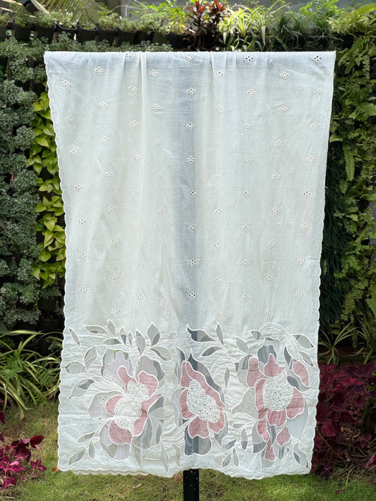 Applique Embroidered Cotton Dupatta