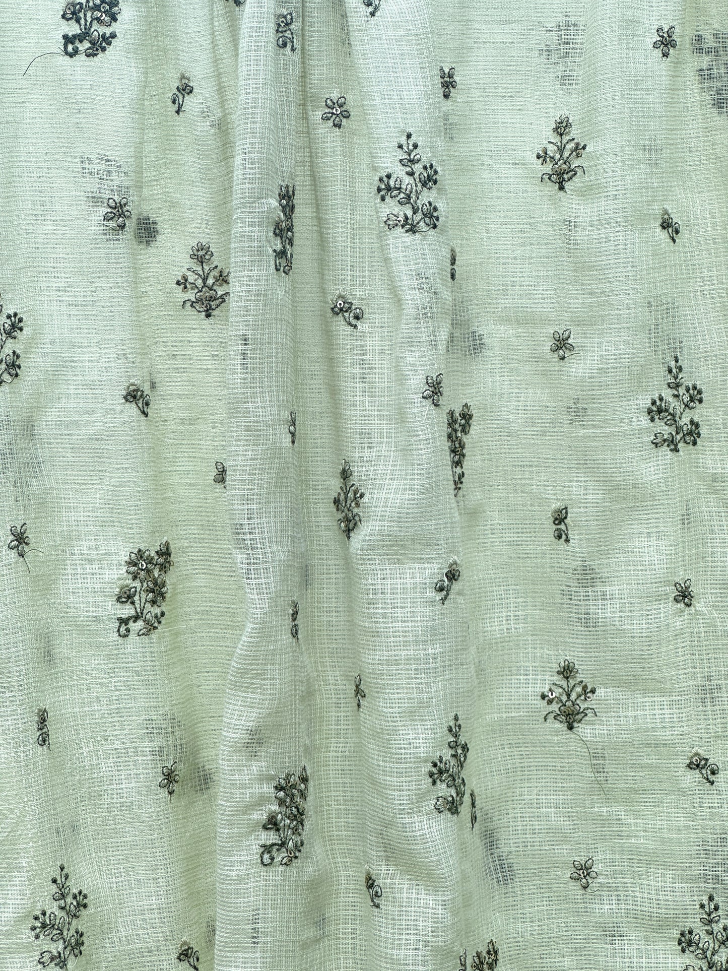 Embroidered Kota Fabric