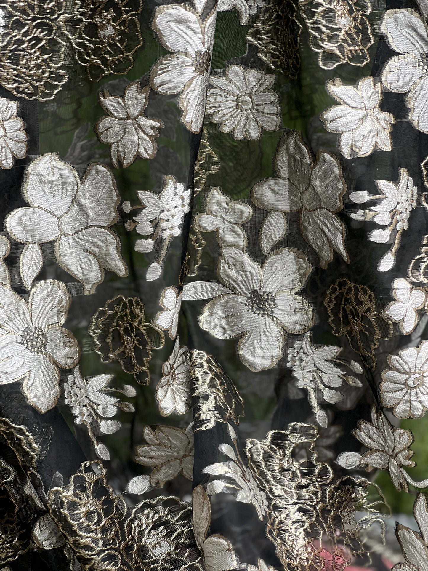 Imported Jacquard Organza Fabric