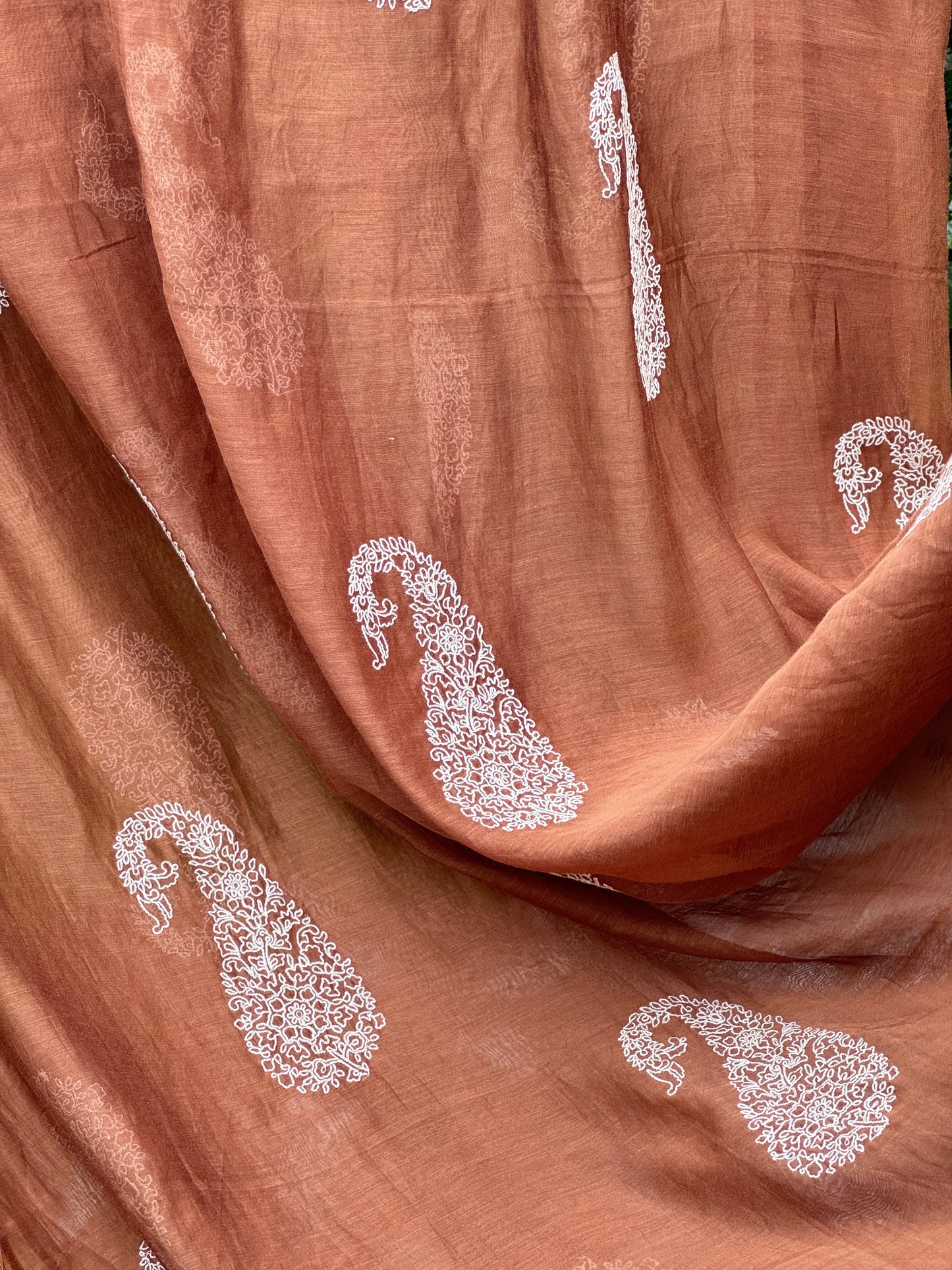 Embroidered 40 gm Banarasi Chanderi Fabric