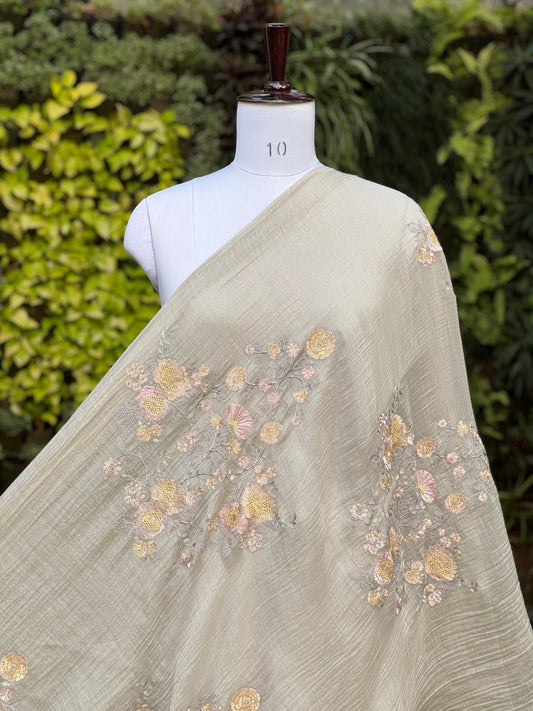 Embroidered 40gm Banarasi Chanderi Fabrics