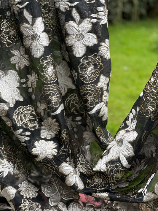 Imported Jacquard Organza Fabric