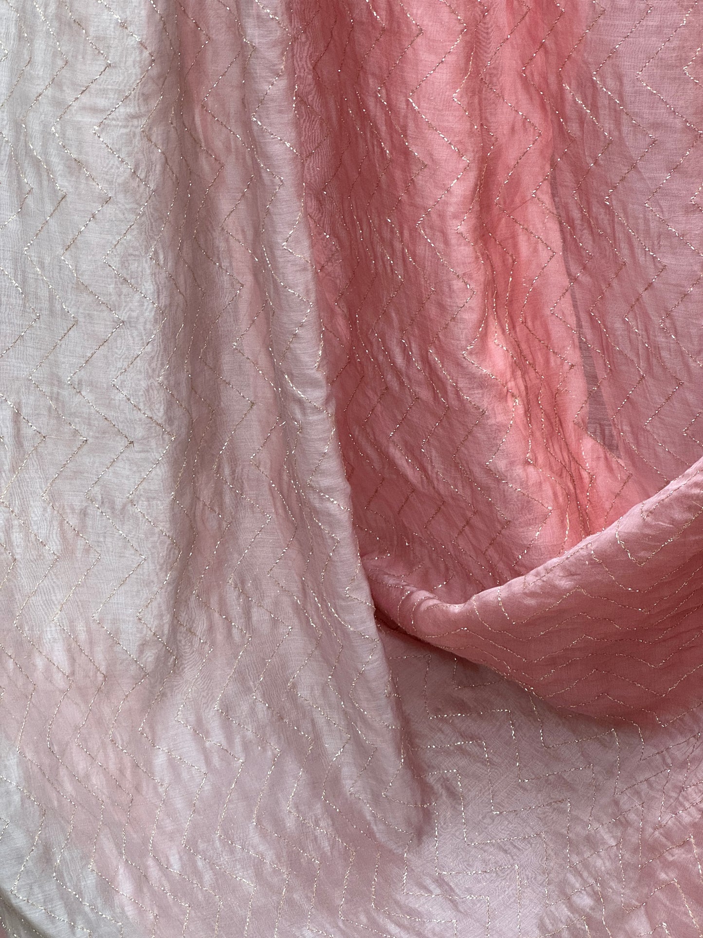 4D Banarasi Silk Chanderi With Zari Gota Work