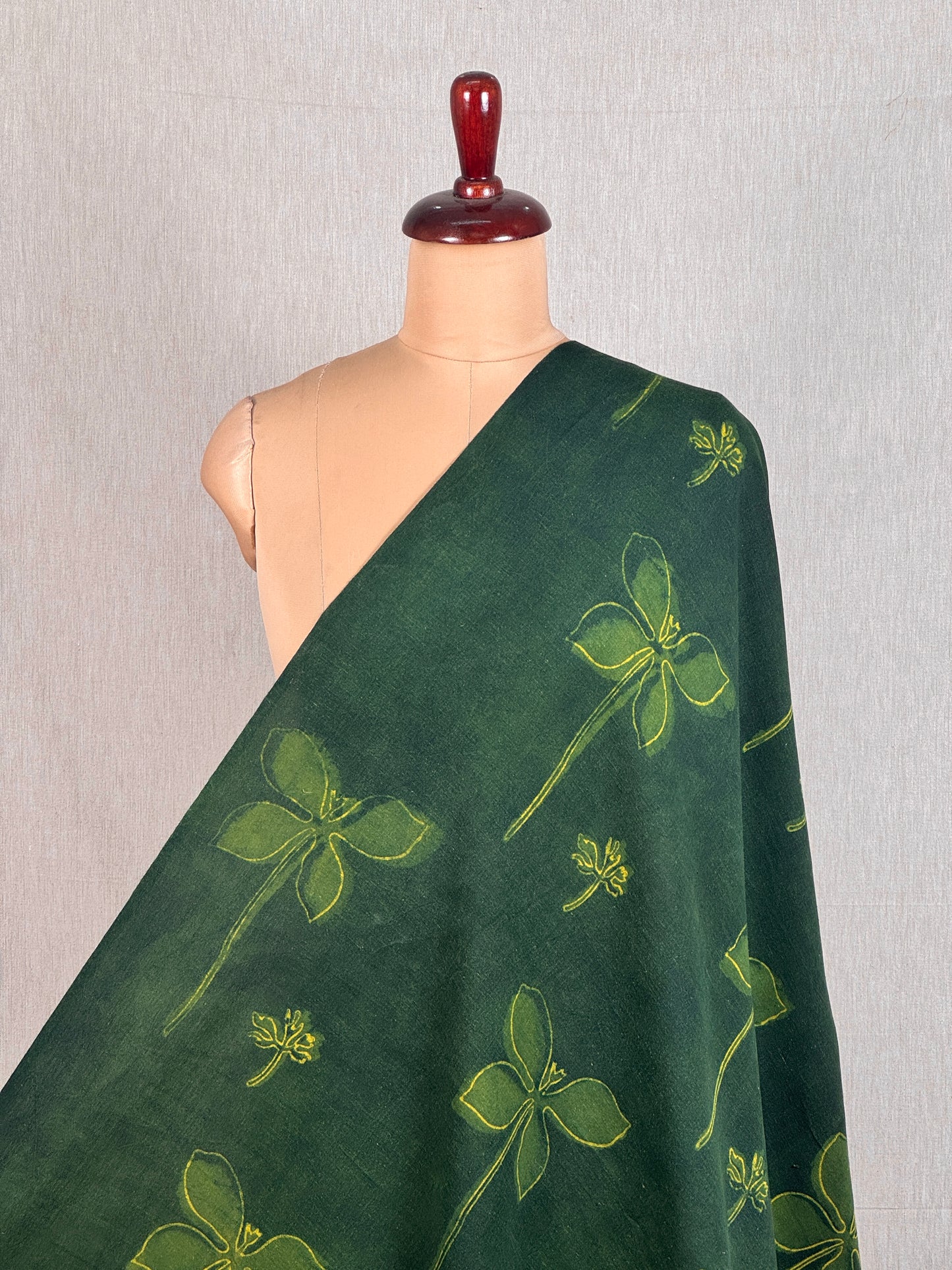 Block Printed On Handloom Khadi Fabric