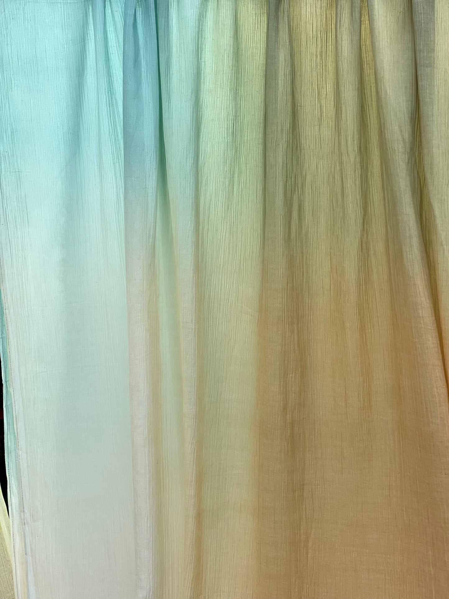 Ombré dyed 4D Crush Cotton Fabric