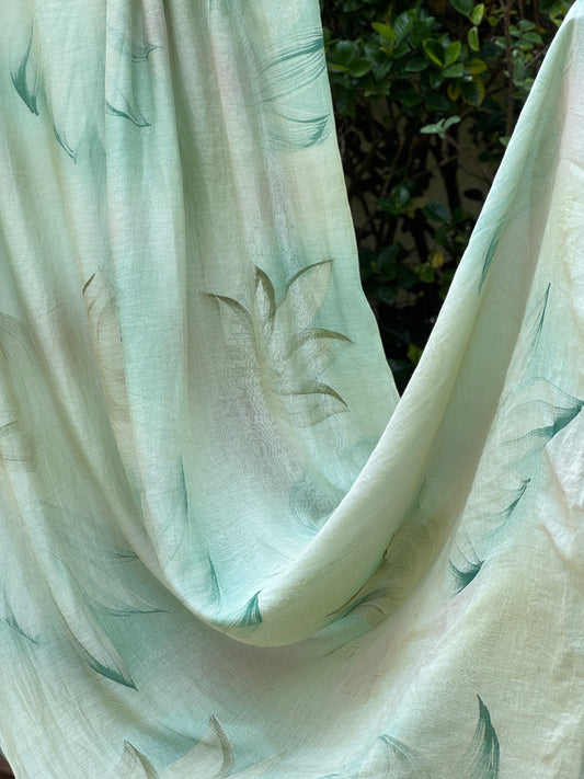 Hand Painted 40 gm Banarasi Chanderi Fabric