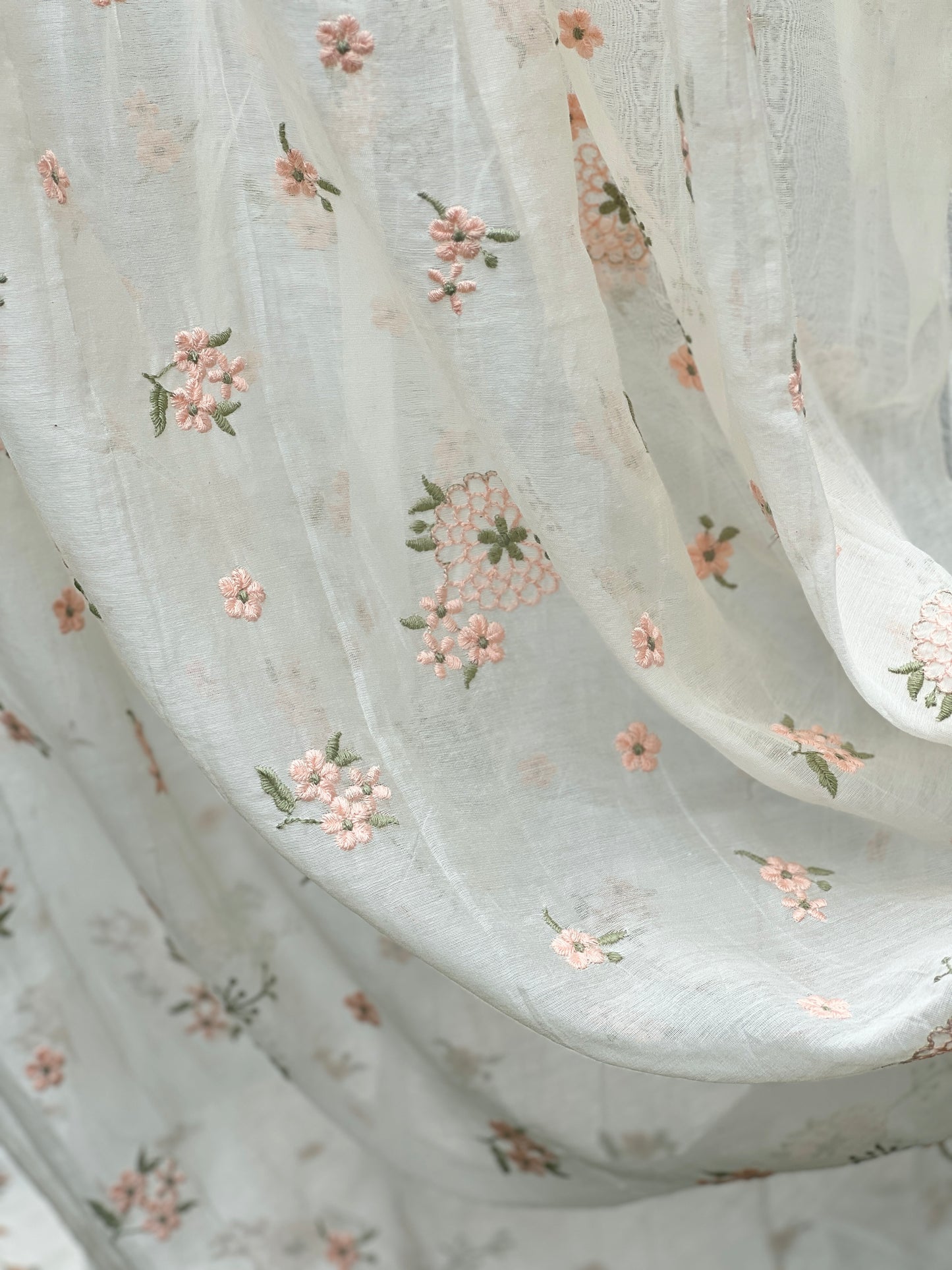 Embroidered 40 gm Banarasi Chanderi Fabric