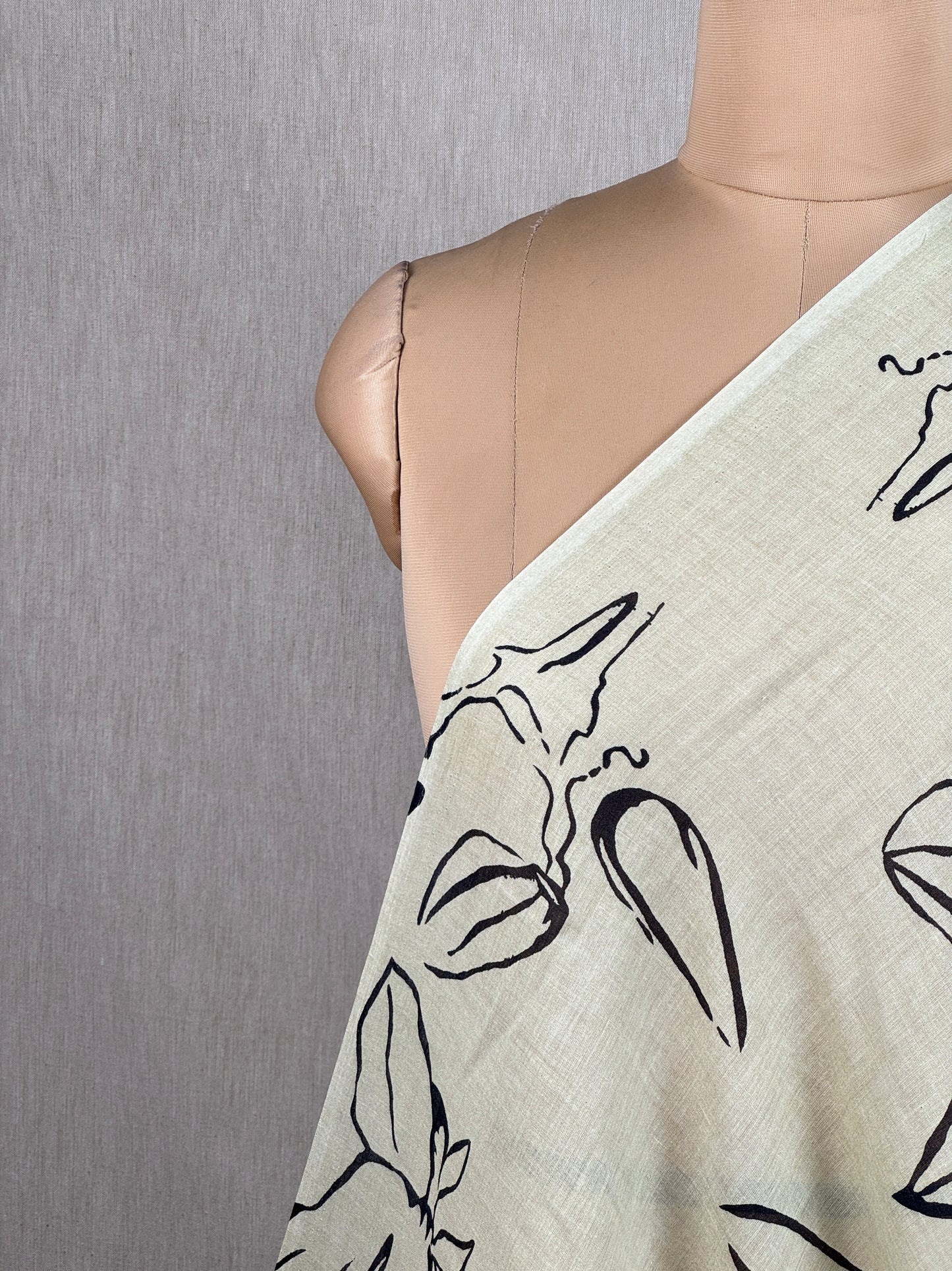 Digital Printed Mulmul Cotton  Fabric