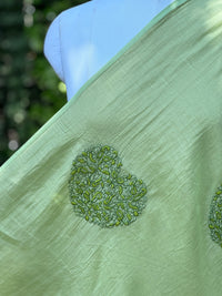 Embroidered 40 gm Banarasi Chanderi Fabric